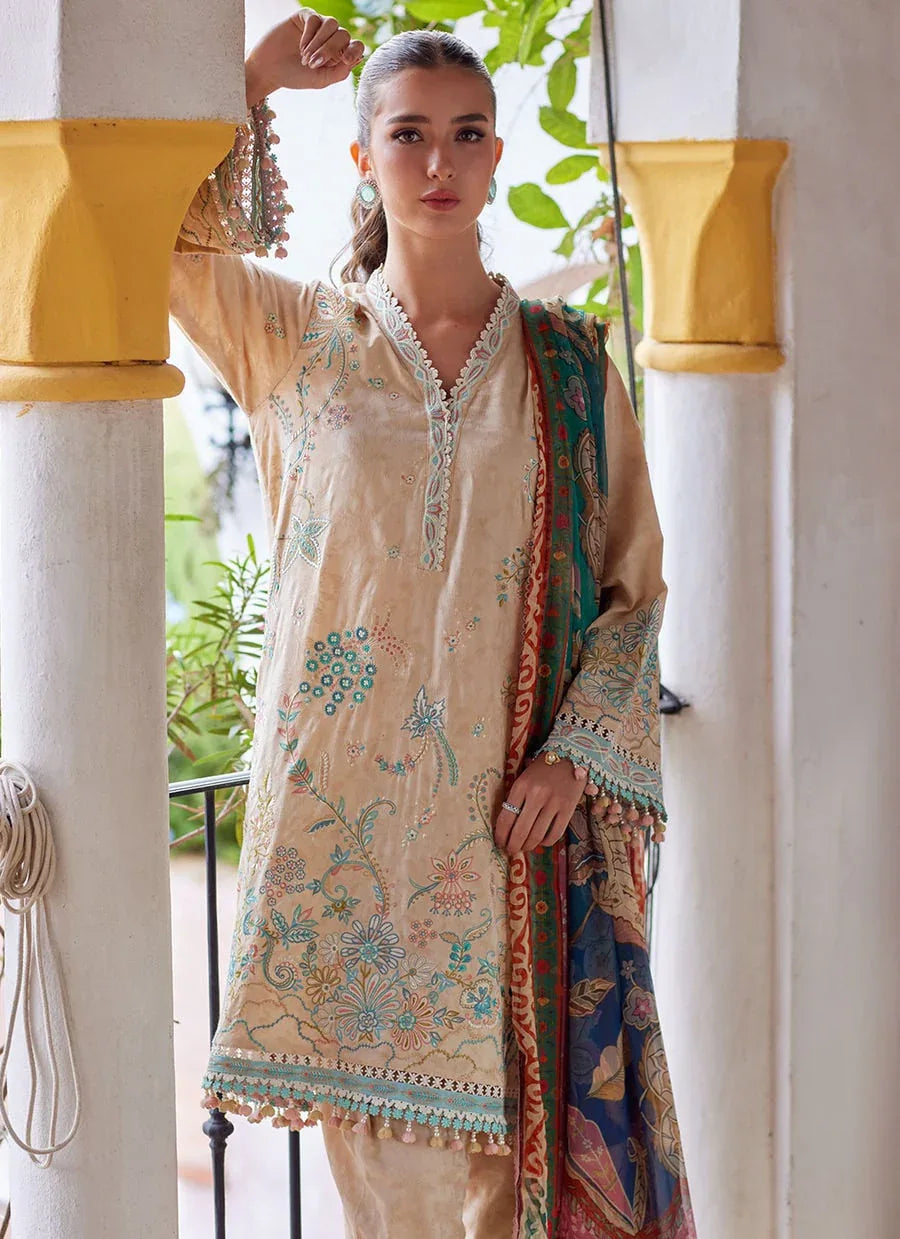 Farah Talib Aziz | Luxury Lawn 26 | Isabella Sand