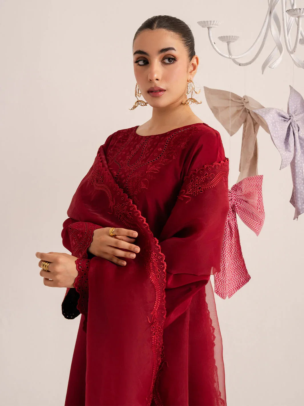 Izel | The Silk Chapter | Cerise - Rang-e-Khaas