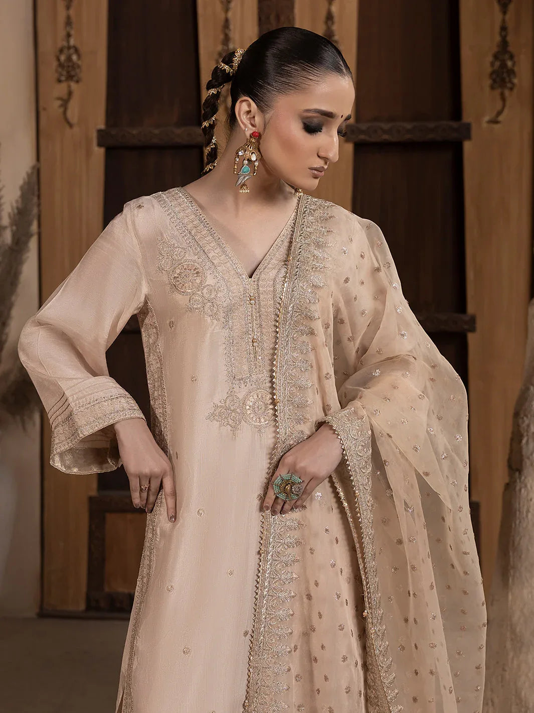 Hem Stitch | Raw Silk Edit 25 |Janan - Rang-e-Khaas