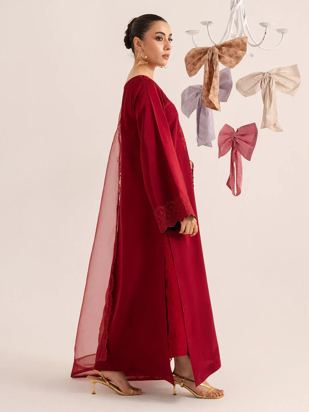 Izel | The Silk Chapter | Cerise - Rang-e-Khaas