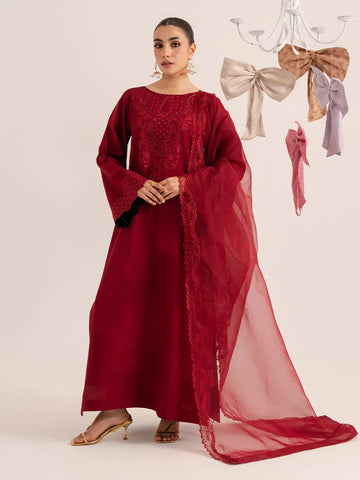 Izel | The Silk Chapter | Cerise - Rang-e-Khaas