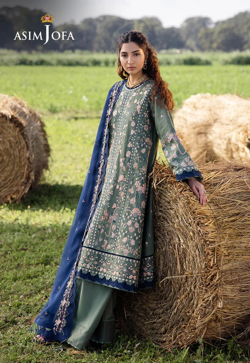 Asim Jofa | Luxury Lawn 25 | AJELL-14 - Rang-e-Khaas
