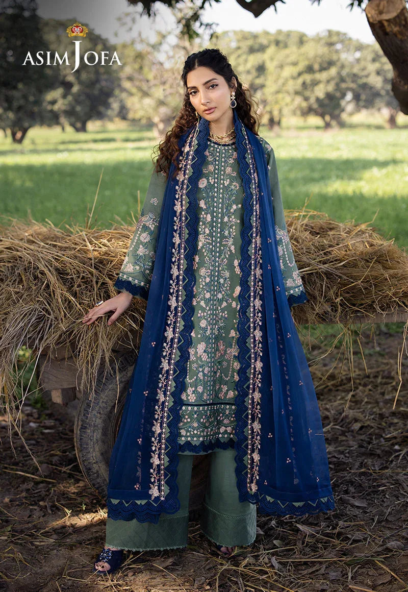 Asim Jofa | Luxury Lawn 25 | AJELL-14 - Rang-e-Khaas