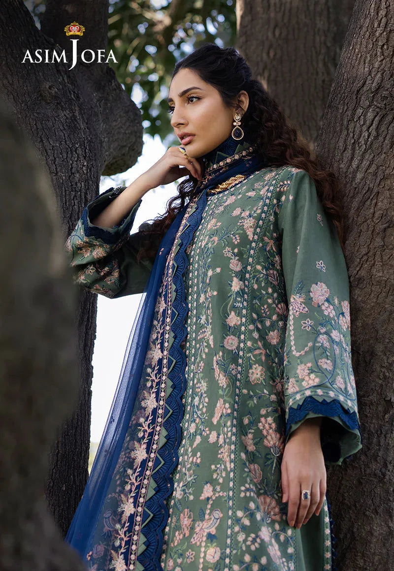 Asim Jofa | Luxury Lawn 25 | AJELL-14 - Rang-e-Khaas