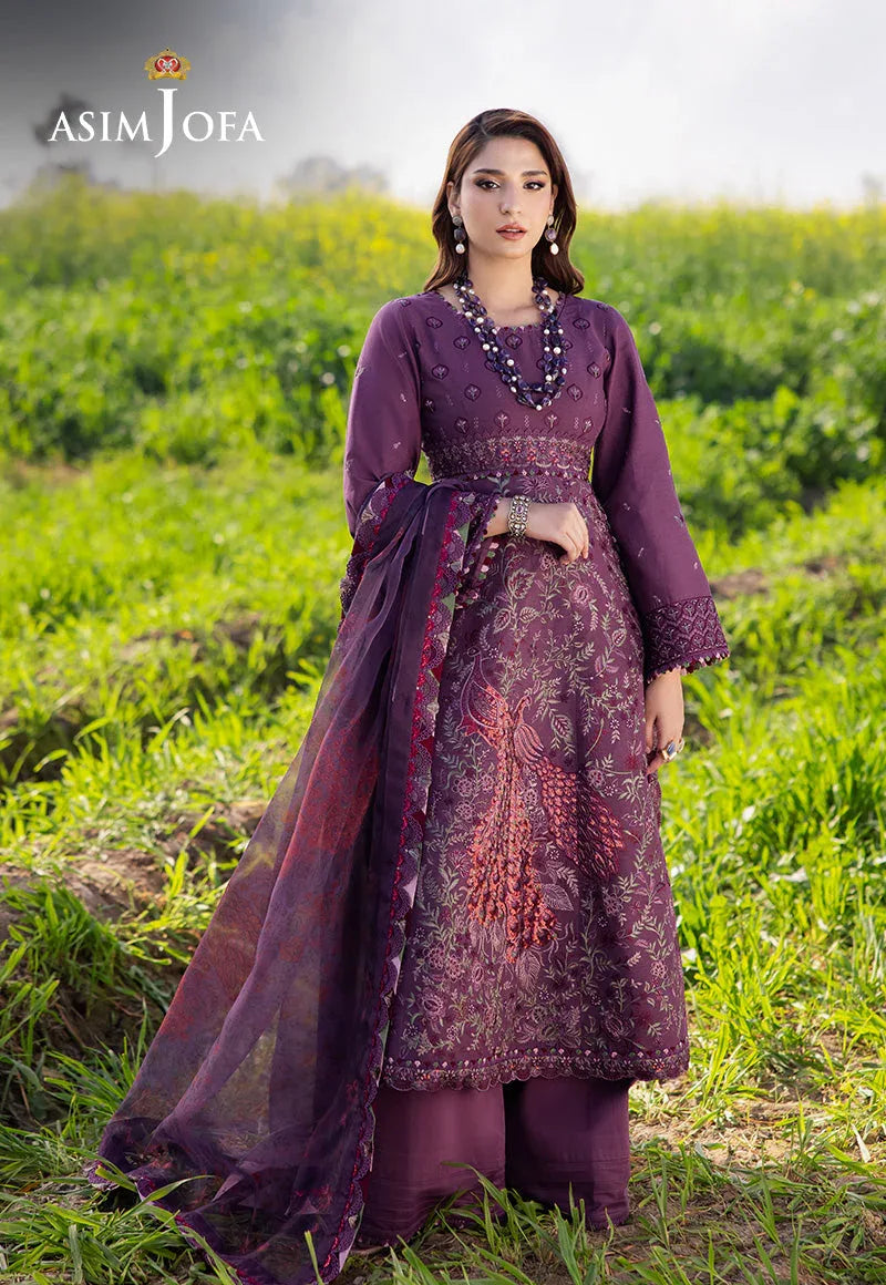 Asim Jofa | Luxury Lawn 25 | AJELL-18 - Rang-e-Khaas