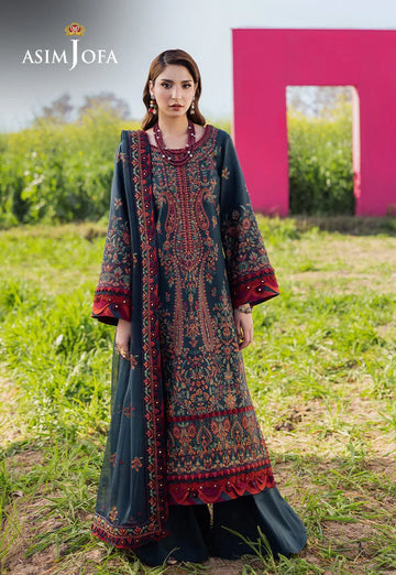 Asim Jofa | Luxury Lawn 25 | AJELL-04 - Rang-e-Khaas