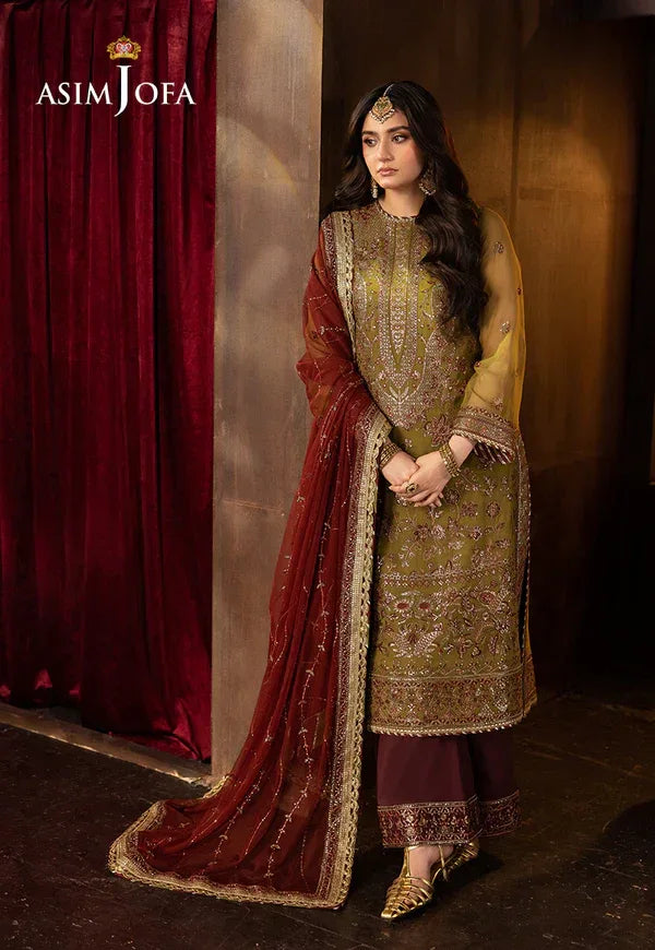 Asim Jofa | EMBROIDERED CHIFFON 3 PCS | AJFO-07 - Rang-e-Khaas