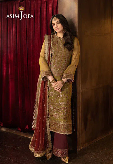 Asim Jofa | EMBROIDERED CHIFFON 3 PCS | AJFO-07 - Rang-e-Khaas