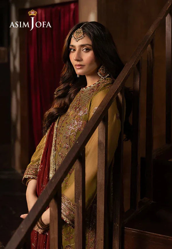 Asim Jofa | EMBROIDERED CHIFFON 3 PCS | AJFO-07 - Rang-e-Khaas