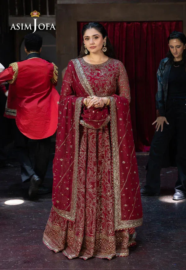 Asim Jofa | EMBROIDERED CHIFFON 3 PCS | AJFO-13 - Rang-e-Khaas