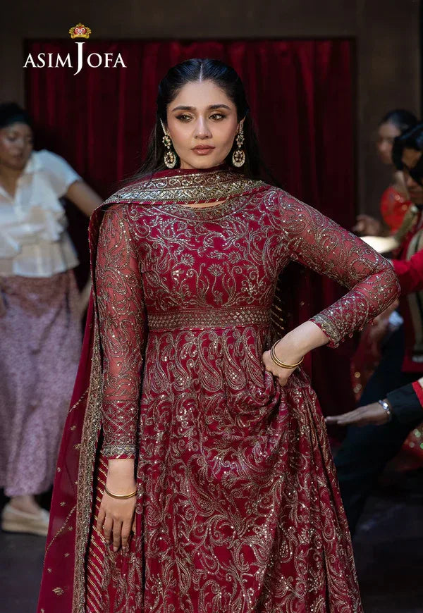 Asim Jofa | EMBROIDERED CHIFFON 3 PCS | AJFO-13 - Rang-e-Khaas