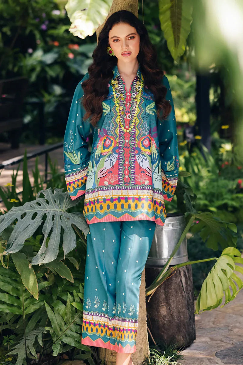 Qalamkar | Printed Co Ords 25 | OP-10 Liva - Rang-e-Khaas