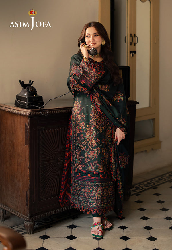 Asim Jofa | Pashmina | Embroidered Twill | AJKI-01