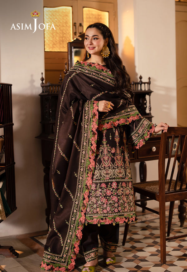 Asim Jofa | Pashmina | Embroidered Twill | AJKI-09