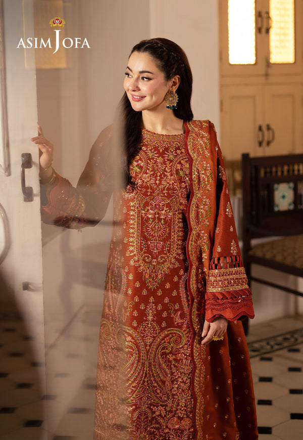 Asim Jofa | Pashmina | Embroidered Twill | AJKI-07