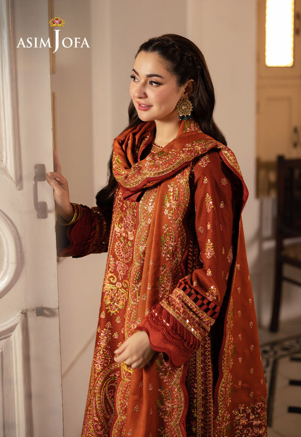 Asim Jofa | Pashmina | Embroidered Twill | AJKI-07