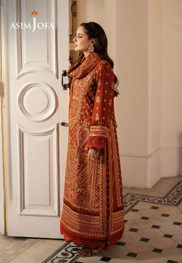 Asim Jofa | Pashmina | Embroidered Twill | AJKI-07
