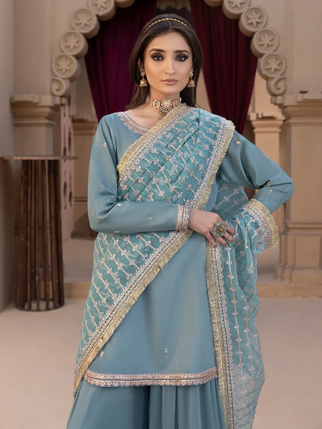 Hem Stitch | Raw Silk Edit 25 | Layla - Rang-e-Khaas