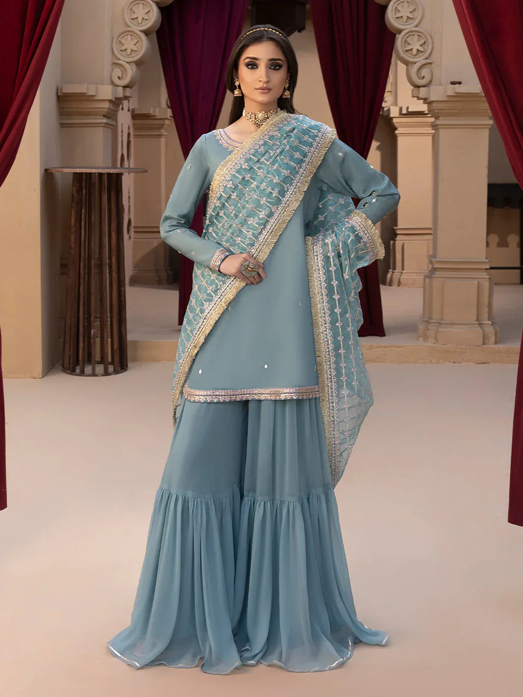 Hem Stitch | Raw Silk Edit 25 | Layla - Rang-e-Khaas