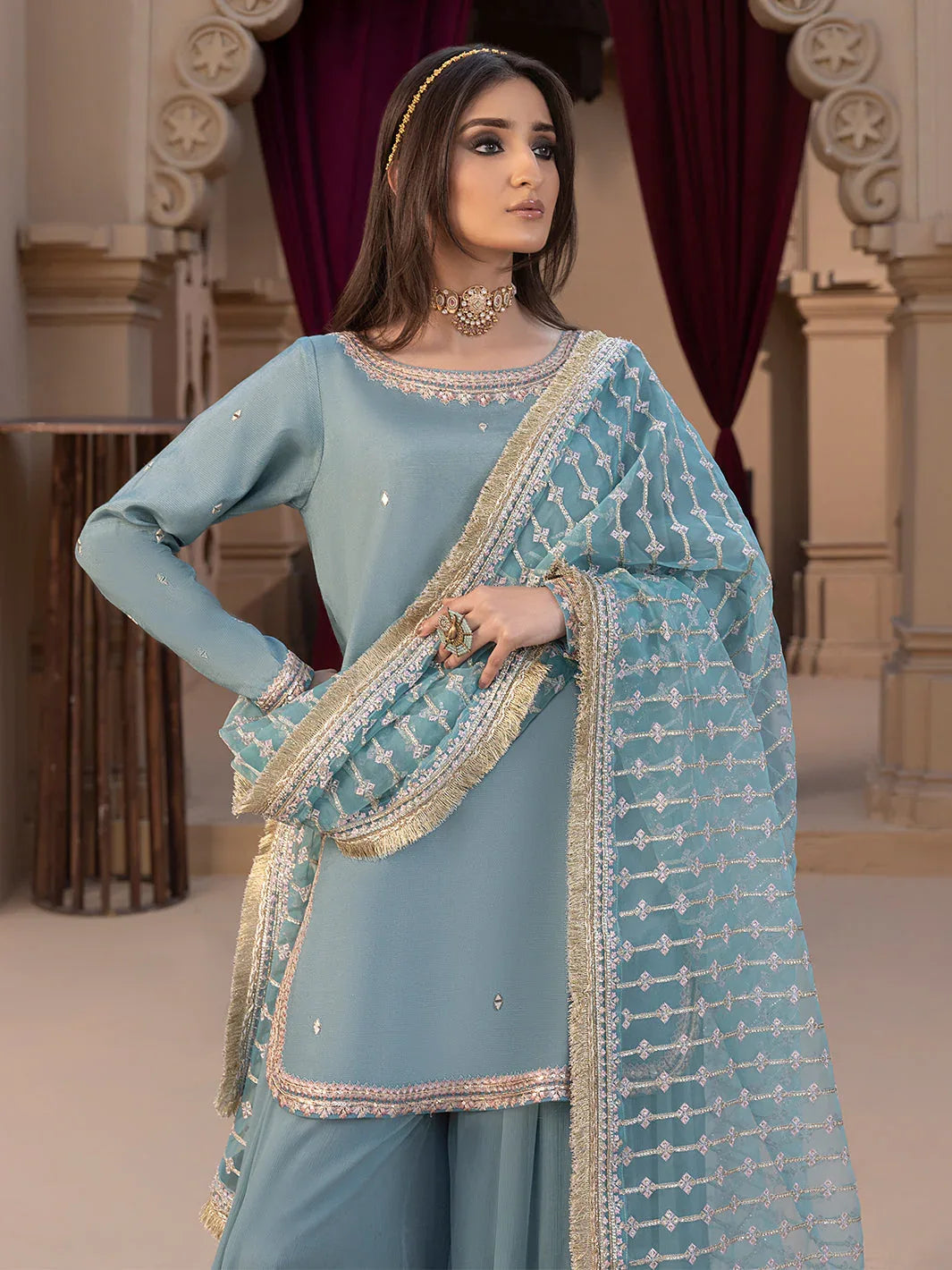Hem Stitch | Raw Silk Edit 25 | Layla - Rang-e-Khaas