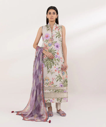 Sapphire | Intermix 2024 | Cambric Suit S-28 - Rang-e-Khaas