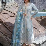 Crimson | Lawn 2024 | Forget Me Not - Ice Blue