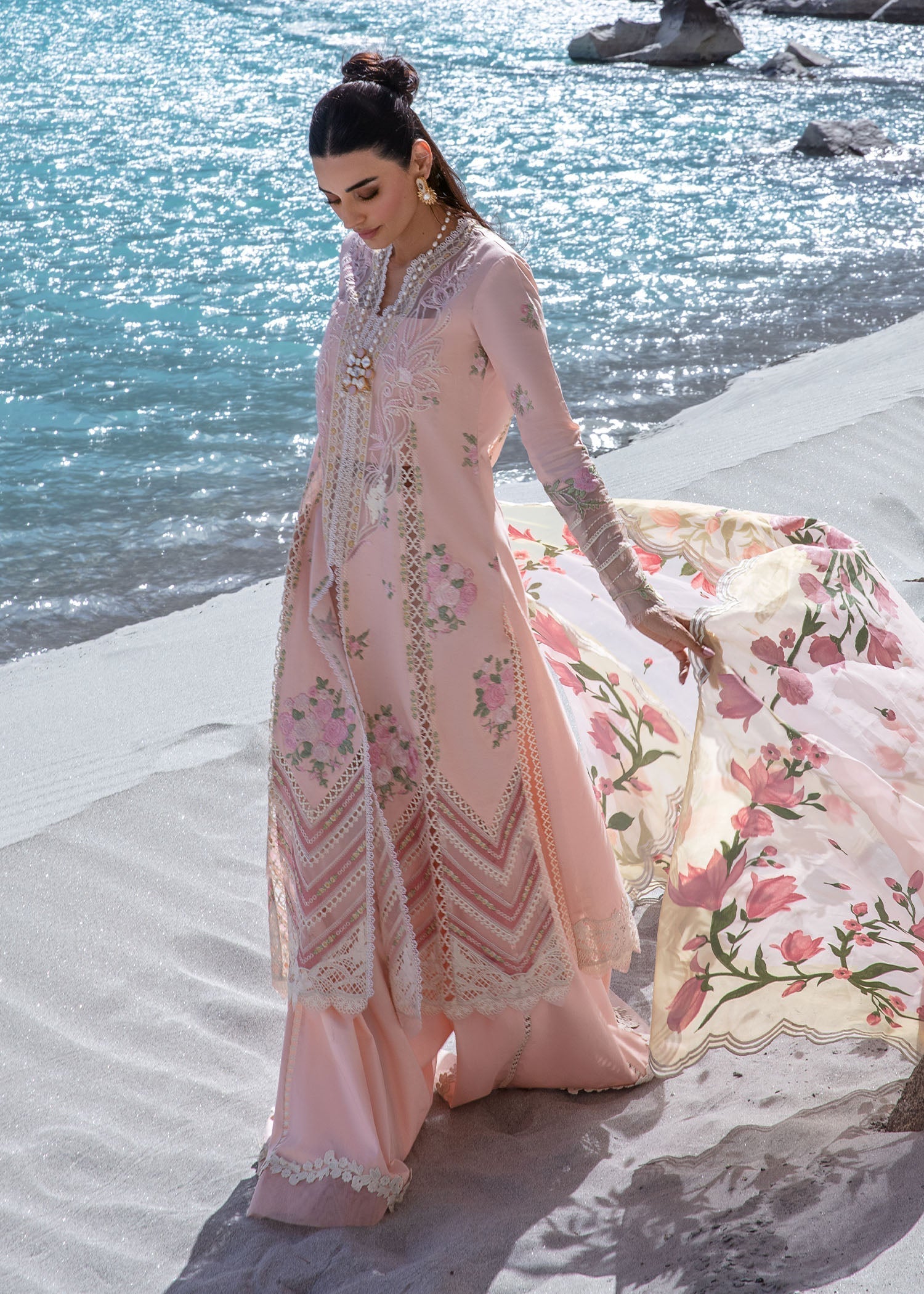Crimson | Lawn 2024 | Forget Me Not - Sorbet Pink