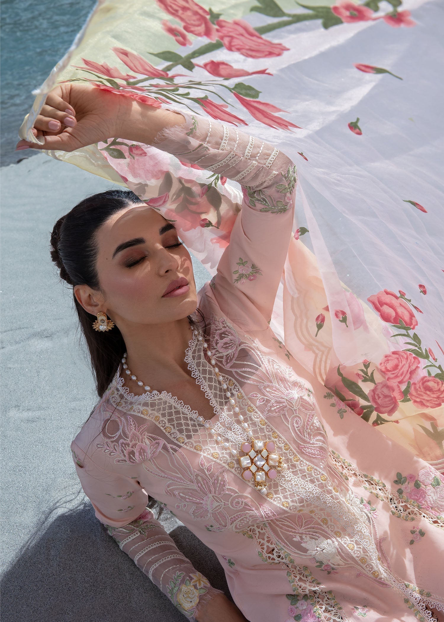 Crimson | Lawn 2024 | Forget Me Not - Sorbet Pink