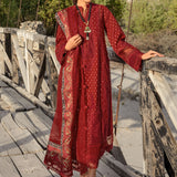Crimson | Lawn 2024 | Dancing Paisleys - Ruby