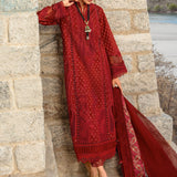 Crimson | Lawn 2024 | Dancing Paisleys - Ruby