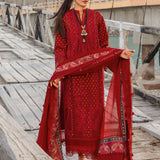 Crimson | Lawn 2024 | Dancing Paisleys - Ruby