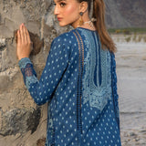 Crimson | Lawn 2024 | Dancing Paisleys - Cobalt
