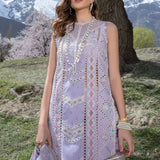 Crimson | Lawn 2024 | A Floral Mesh - Lavender
