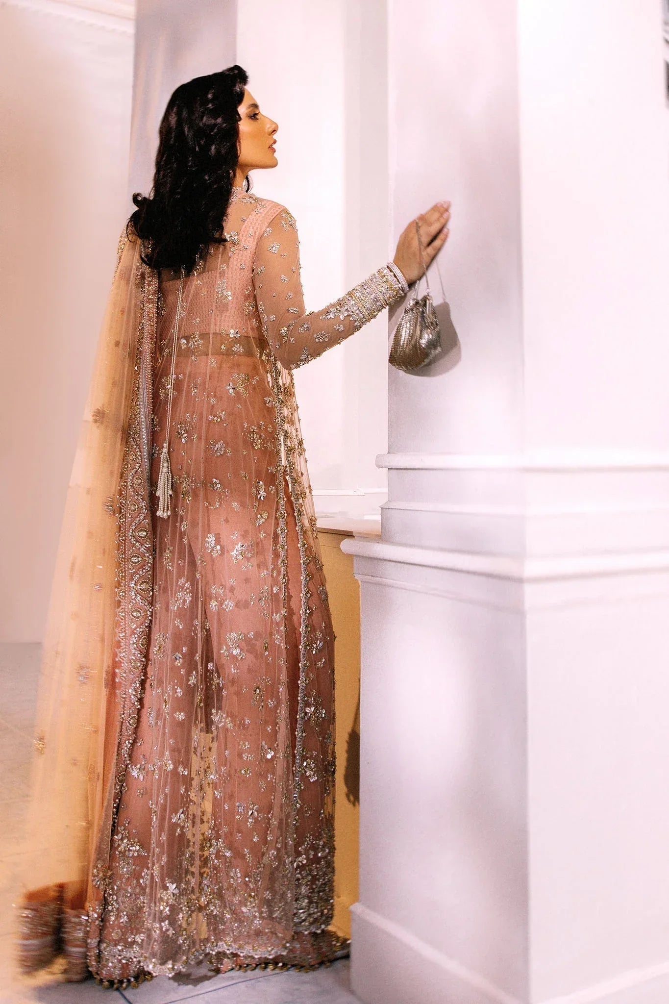 Elan | Demi Couture Onirique | ROSE PÊCHE (EP-20180) - Rang-e-Khaas