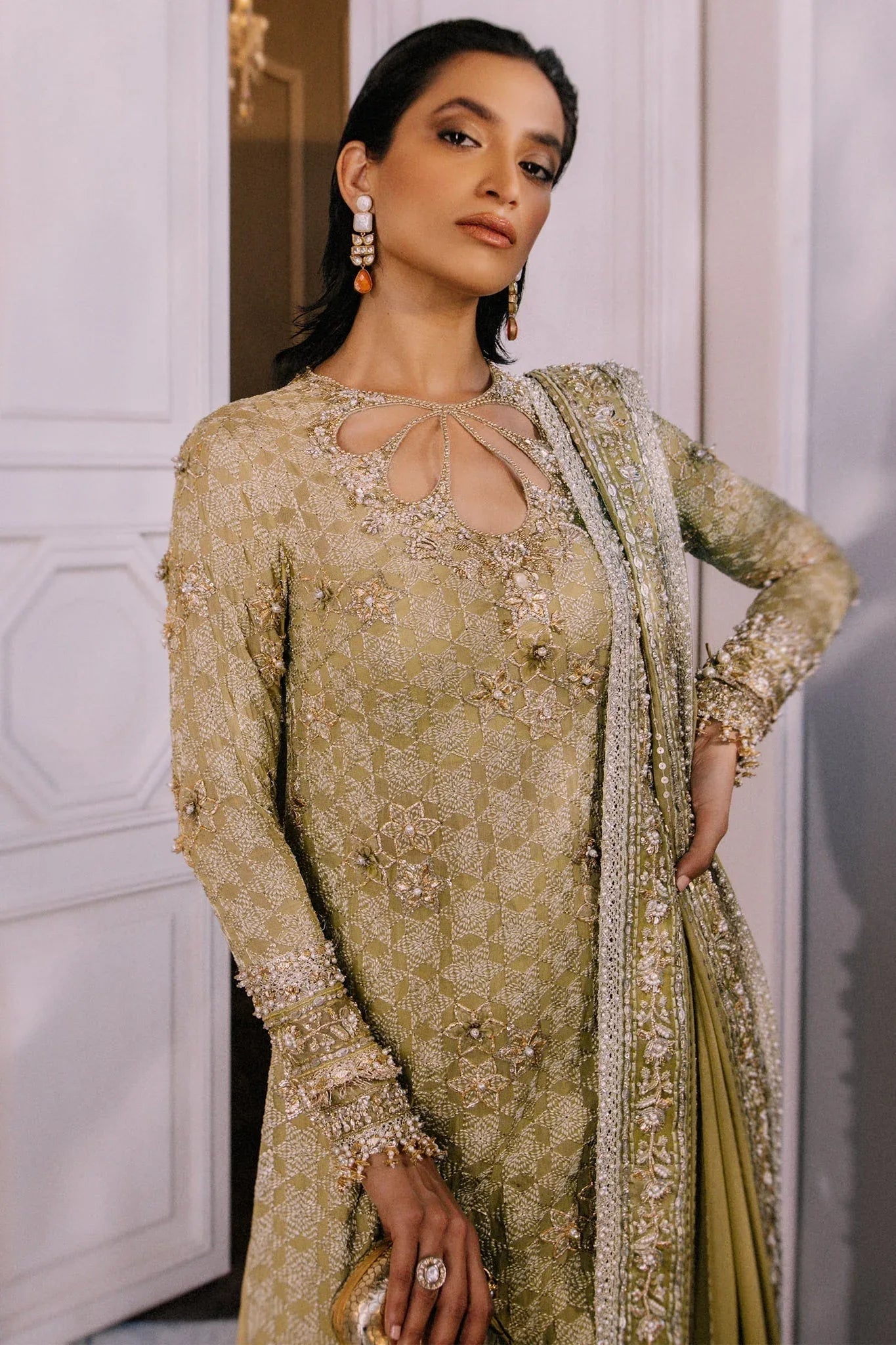 Elan | Demi Couture Onirique | ÉCLAT VERT (EP-20658) - Rang-e-Khaas