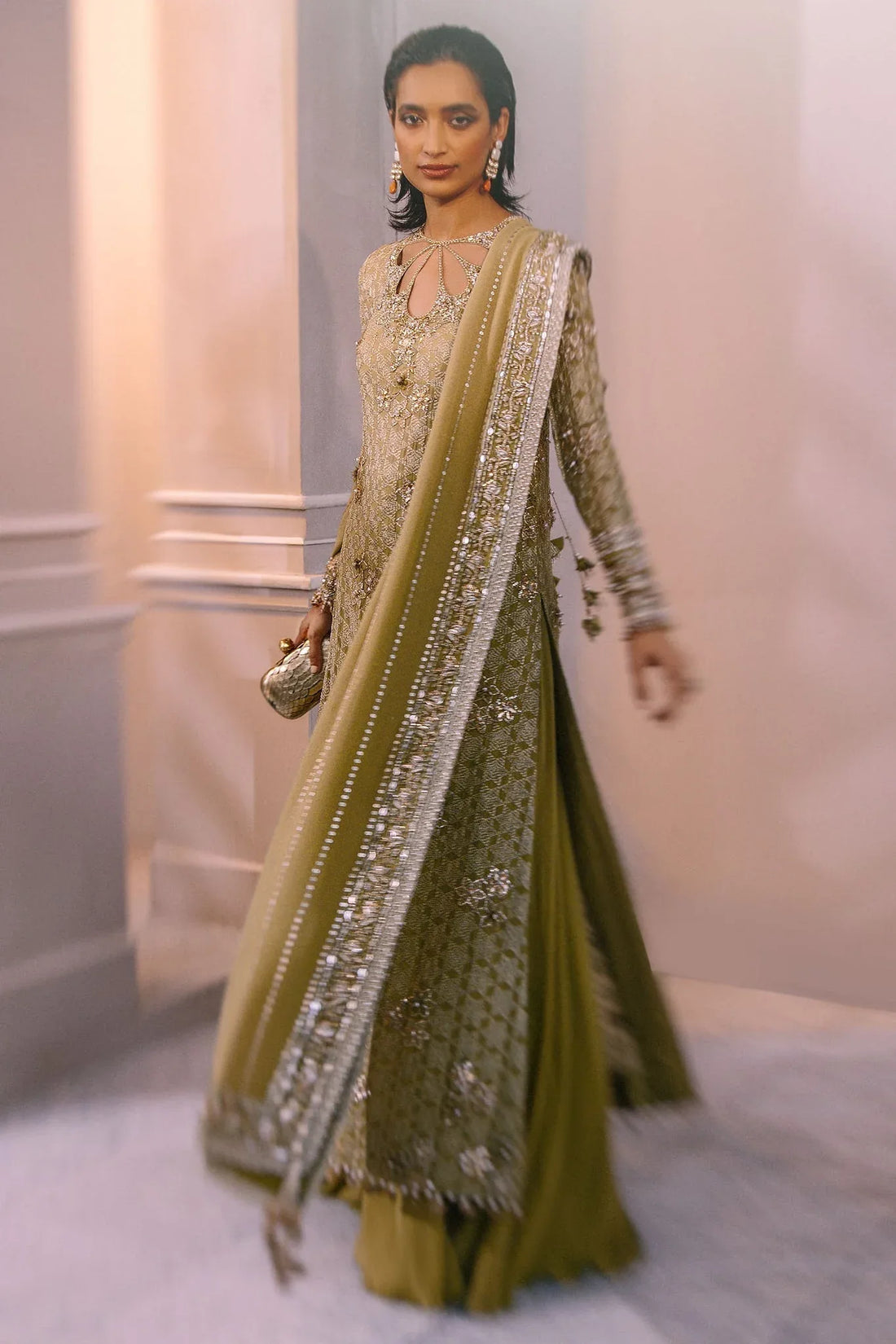 Elan | Demi Couture Onirique | ÉCLAT VERT (EP-20658) - Rang-e-Khaas