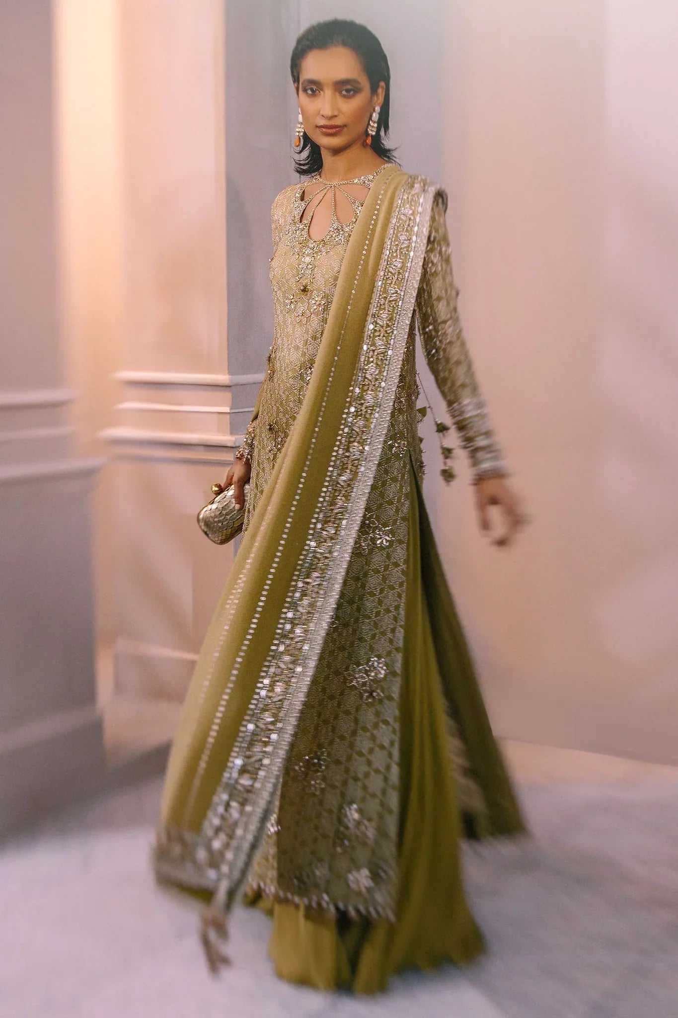 Elan | Demi Couture Onirique | ÉCLAT VERT (EP-20658) - Rang-e-Khaas