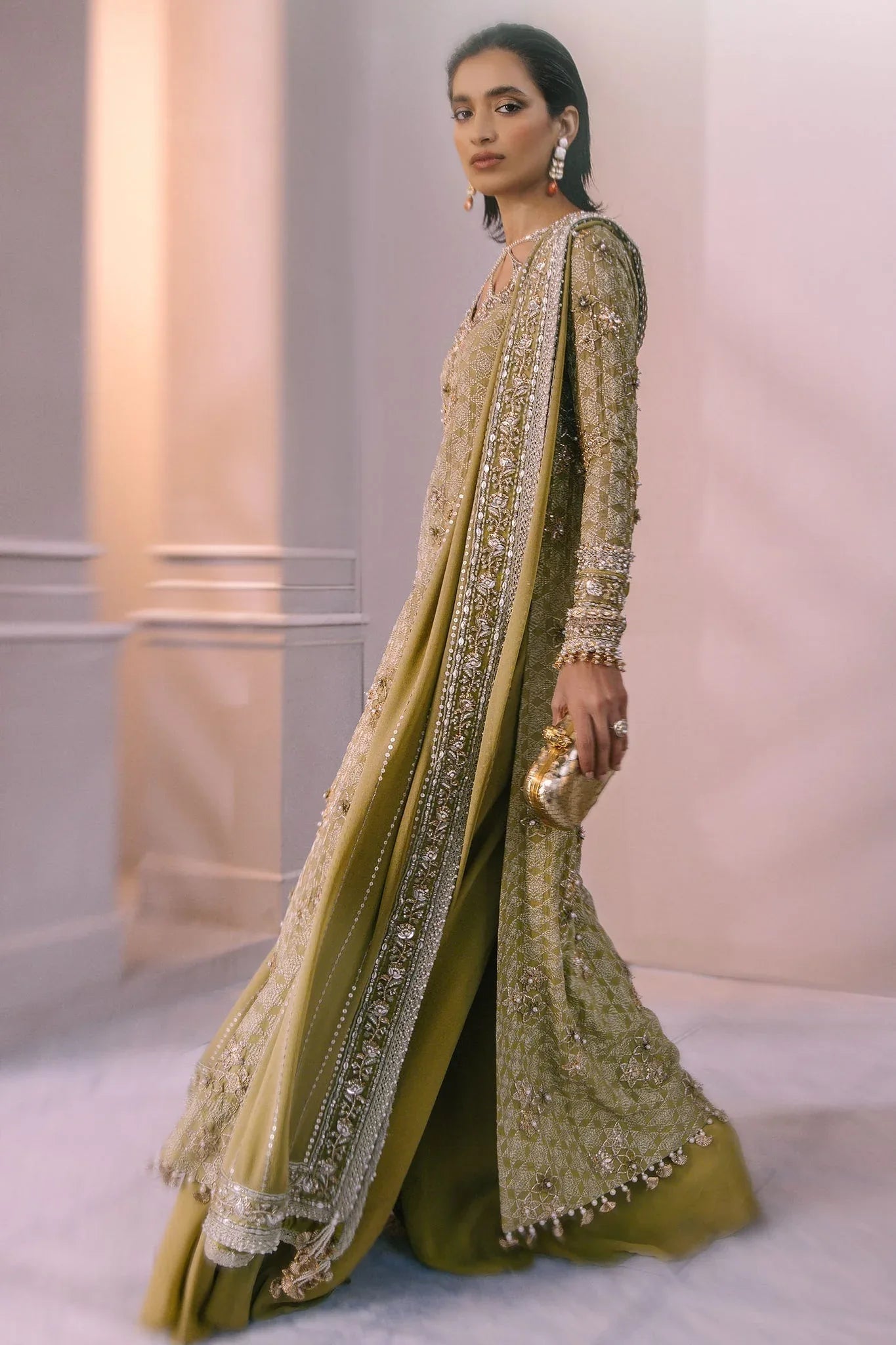 Elan | Demi Couture Onirique | ÉCLAT VERT (EP-20658) - Rang-e-Khaas