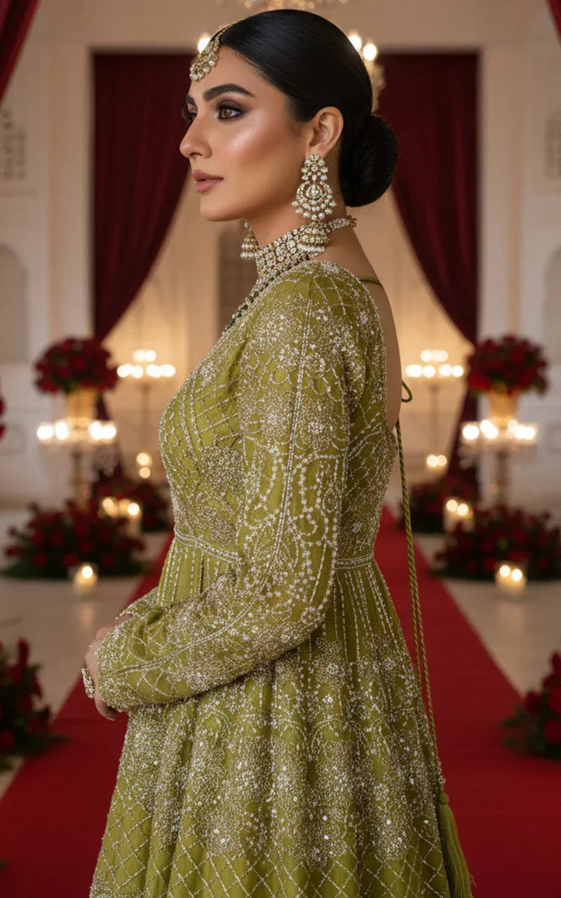 Embroidered Maxi With Dupatta