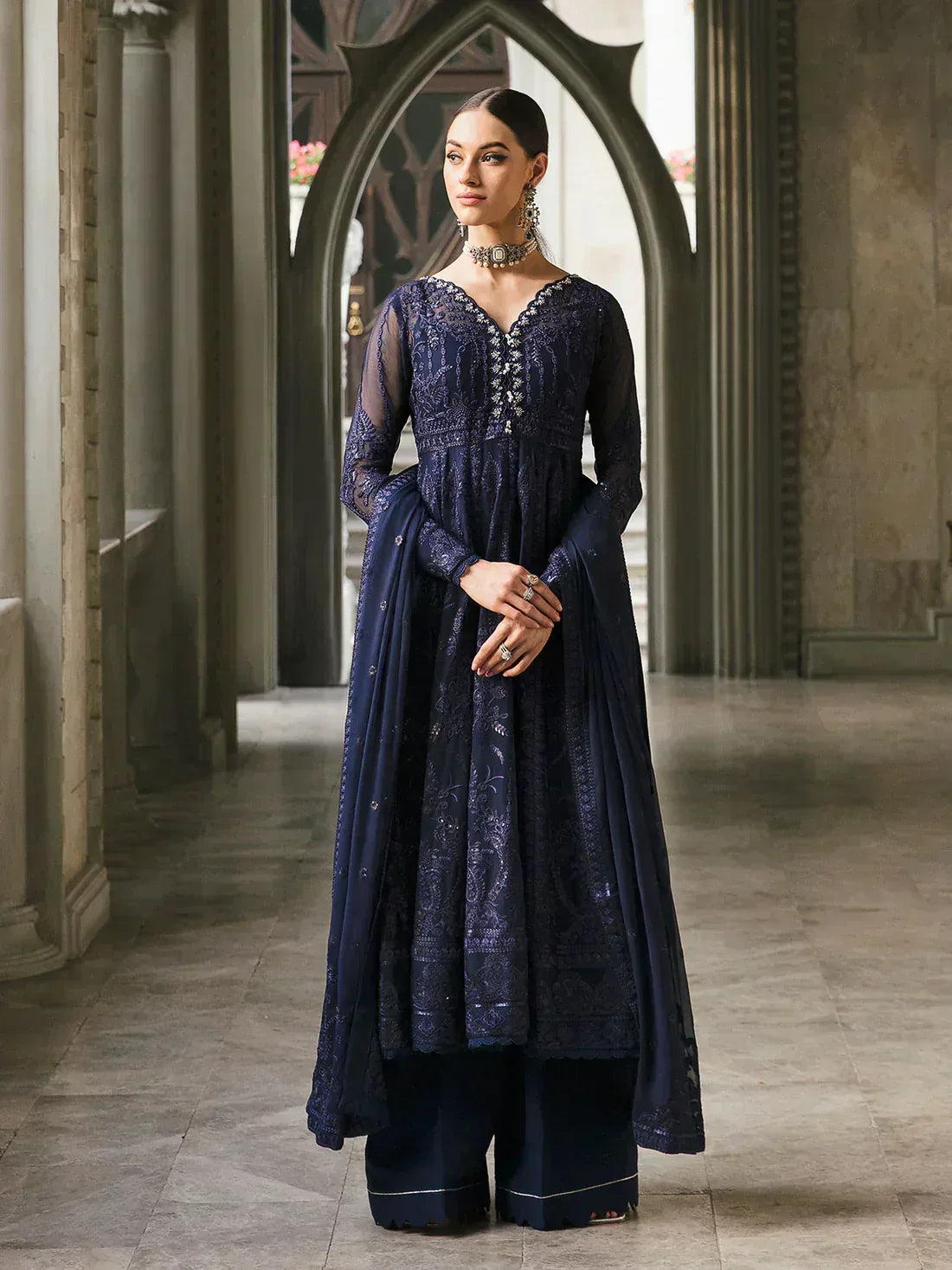 Gulaal | Embroidered Chiffon 23 | MAYA 05 - Rang-e-Khaas