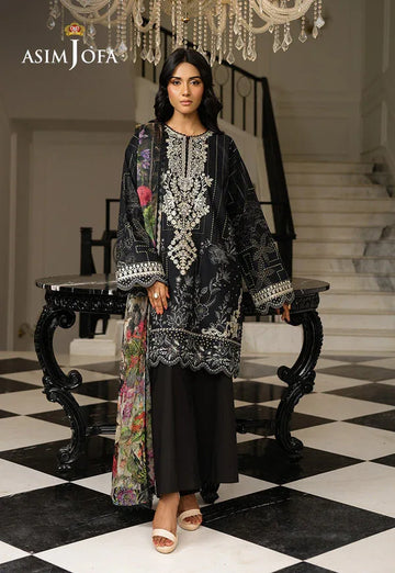 Asim Jofa | Summer Rhapsody | AJMCH-12 EMBROIDERED LAWN - Rang-e-Khaas
