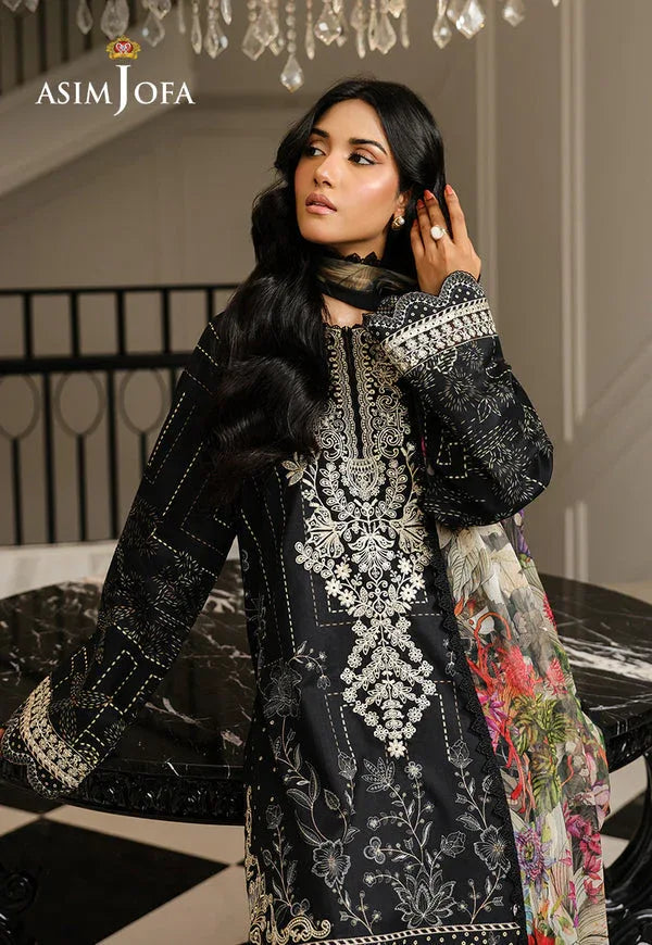 Asim Jofa | Summer Rhapsody | AJMCH-12 EMBROIDERED LAWN - Rang-e-Khaas