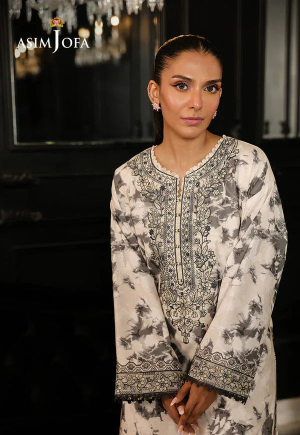 Asim Jofa | Summer Rhapsody | AJMCH-08 EMBROIDERED CAMBRIC - Rang-e-Khaas