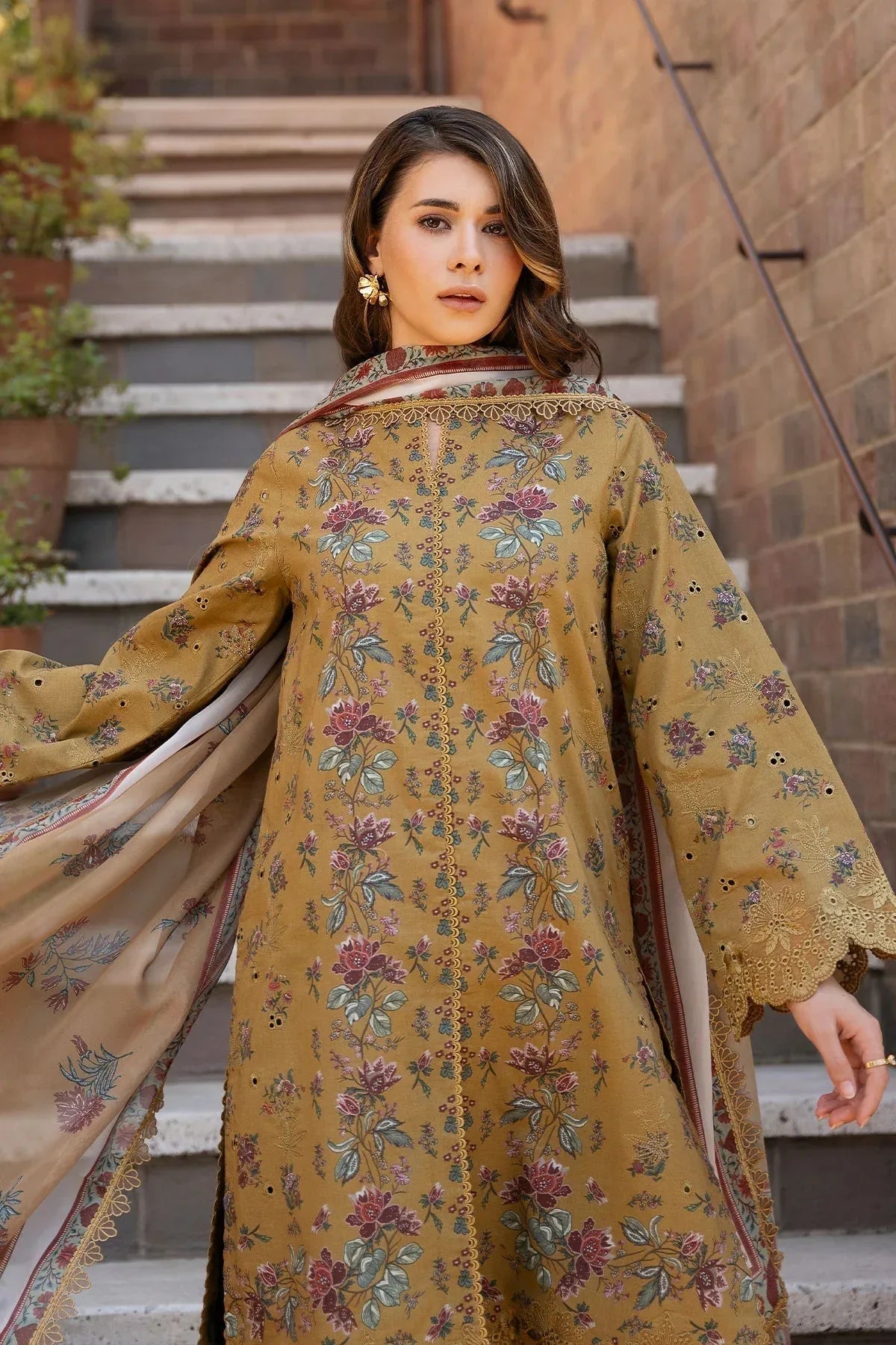Afrozeh | Damask The Holiday Edit '25 - Lawn | Lorien B - Rang-e-Khaas