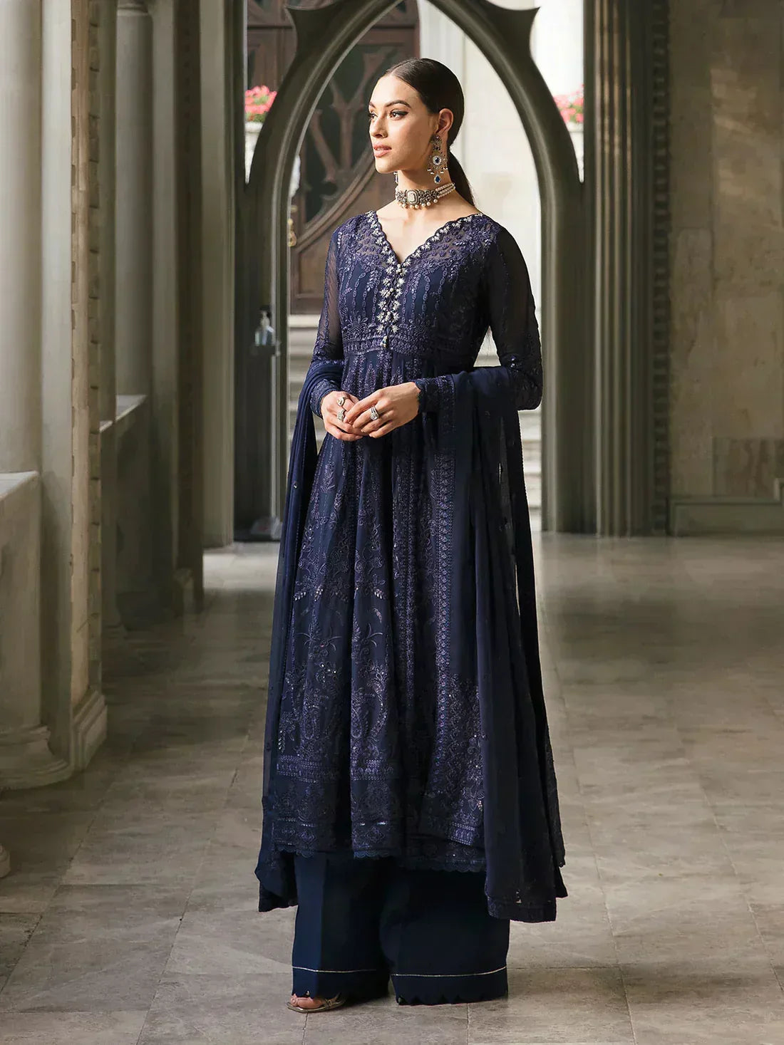 Gulaal | Embroidered Chiffon 23 | MAYA 05 - Rang-e-Khaas