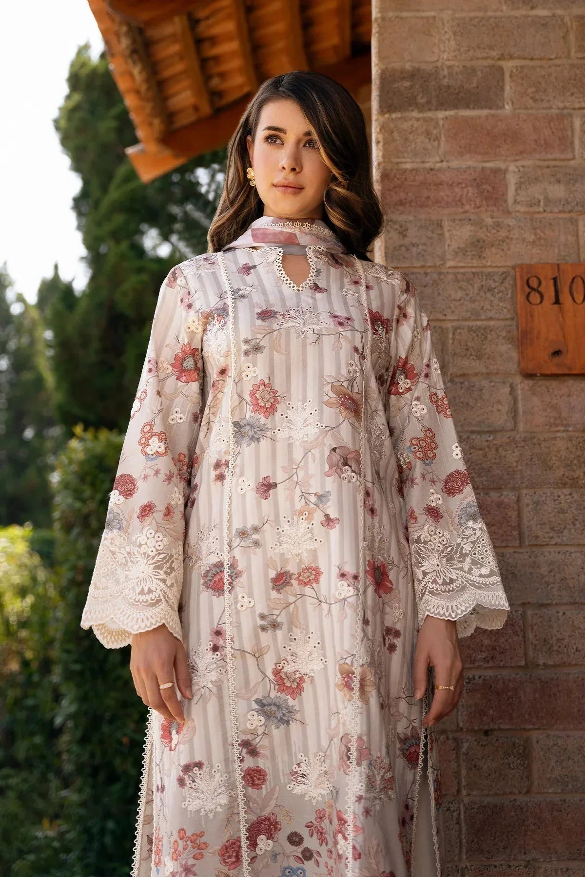 Afrozeh | Damask The Holiday Edit '25 - Lawn | Azara A - Rang-e-Khaas