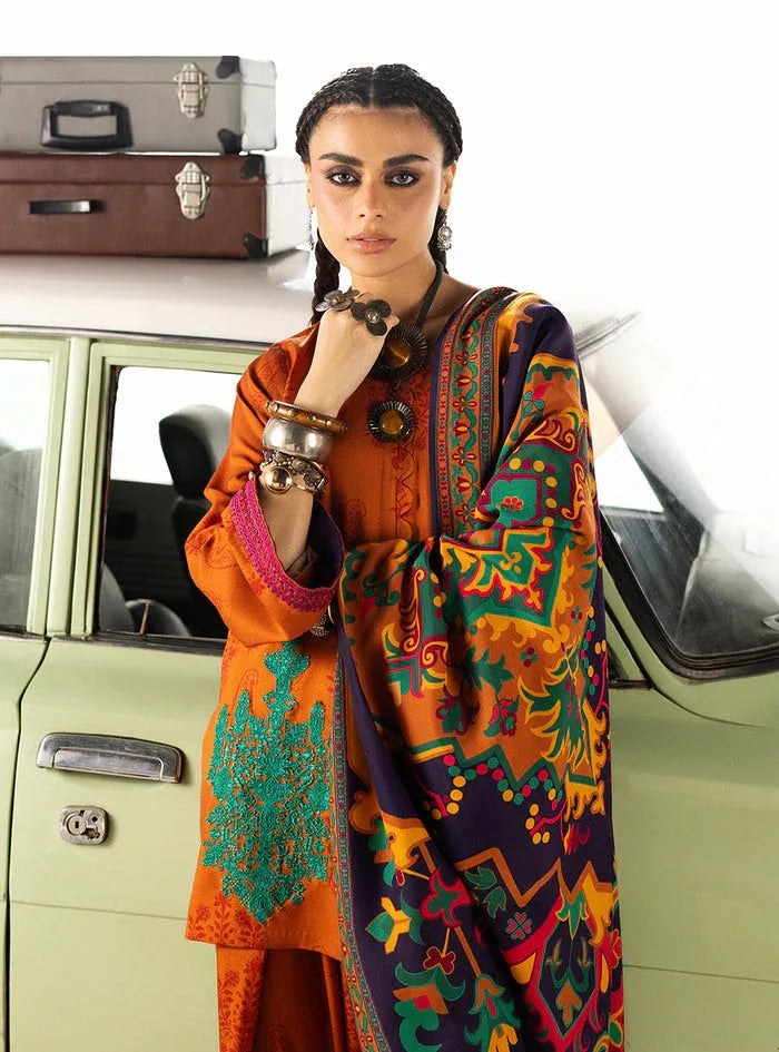Zainab Chottani | Winter Shawl 25 | Suniva - D3 - Rang-e-Khaas
