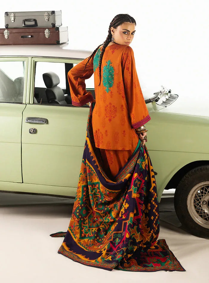 Zainab Chottani | Winter Shawl 25 | Suniva - D3 - Rang-e-Khaas