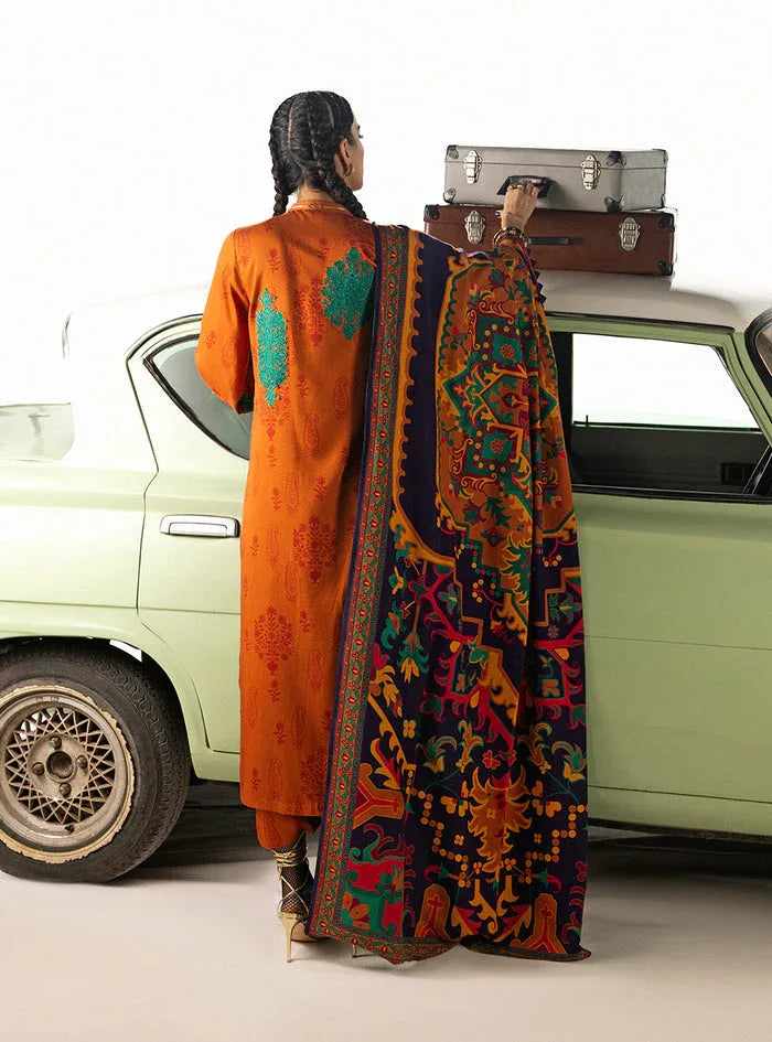 Zainab Chottani | Winter Shawl 25 | Suniva - D3 - Rang-e-Khaas