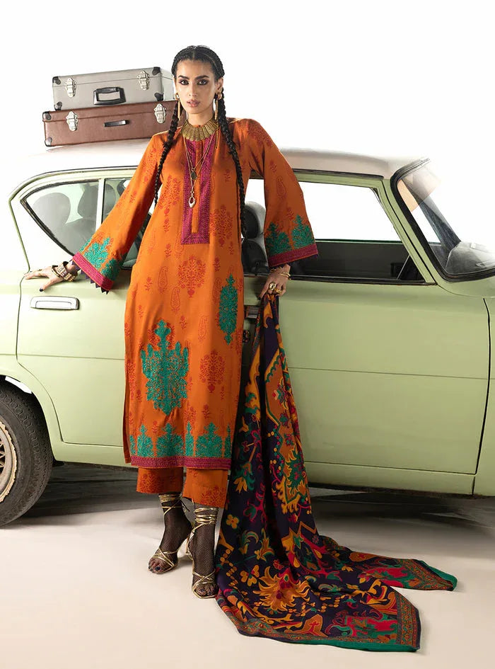 Zainab Chottani | Winter Shawl 25 | Suniva - D3 - Rang-e-Khaas